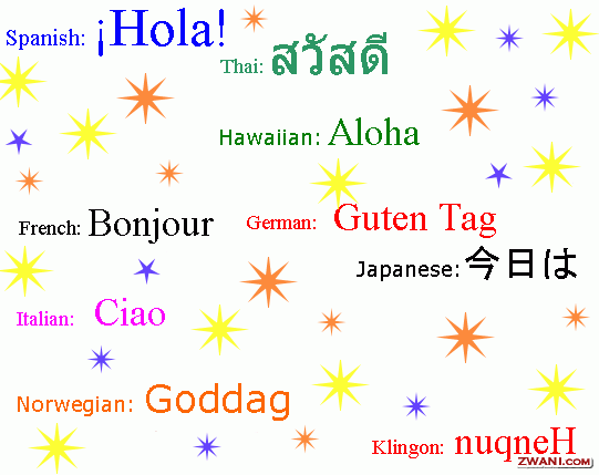 Bonjour dans toutes les langues
